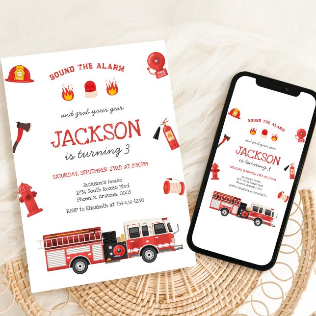 Invitation d'anniversaire des enfants de camion de (Créateur téléchargé)