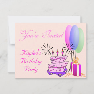 Invitation d'anniversaire des filles