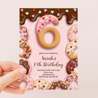 Invitation d'anniversaire des filles pour le 6ème