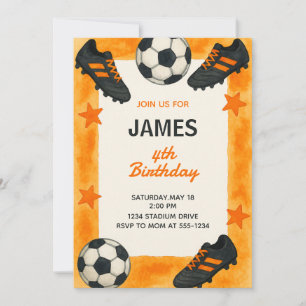 Invitation d'anniversaire des garçons - Soccer Spo