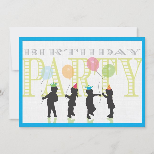 Invitation d'anniversaire des jumeaux (Devant)
