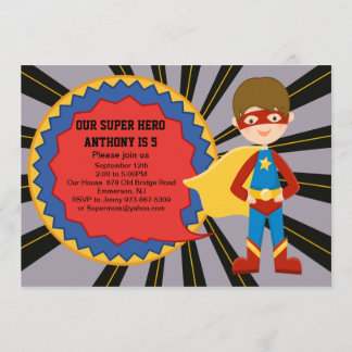 Invitation d'anniversaire des Super Hero Boys