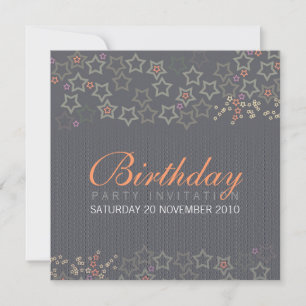 Invitation d'anniversaire des superstars (Grey)