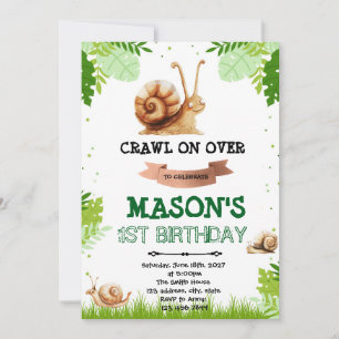Invitation d'anniversaire d'escargot