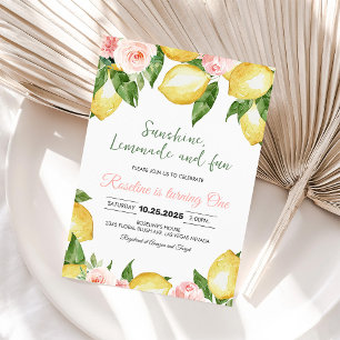 Invitation d'anniversaire d'été amusante avec limo