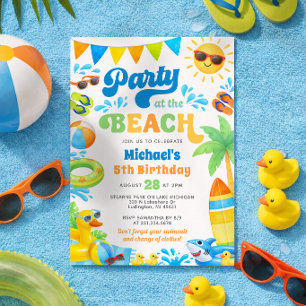 Invitation d'anniversaire d'été pour garçons - Fêt