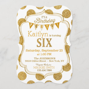 Invitation d'anniversaire d'étincelle de parties