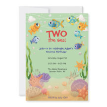 Invitation d'anniversaire deux à la mer Anniversai