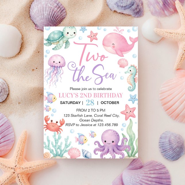 Invitation d'anniversaire deux ans sur le thème de (Créateur téléchargé)
