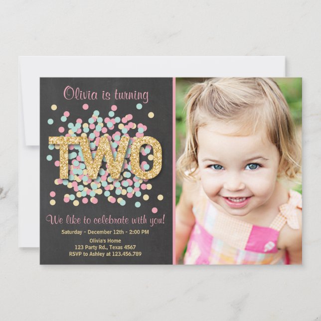 Invitation d'anniversaire : Deuxième Monnaie d'or  (Devant)