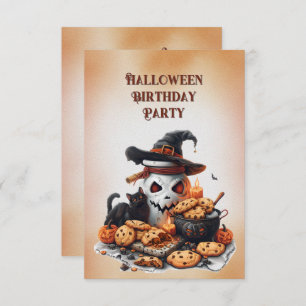 Invitation d'anniversaire d'Halloween 8 ans