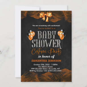 Invitation d'anniversaire d'Halloween avec chauves