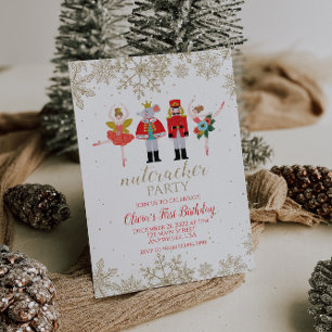 Invitation d'anniversaire d'hiver Casse-Noisette r