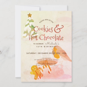Invitation d'anniversaire d'hiver Cookies & Chocol