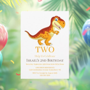Invitation d'anniversaire Dino-Mite : Allons rugir