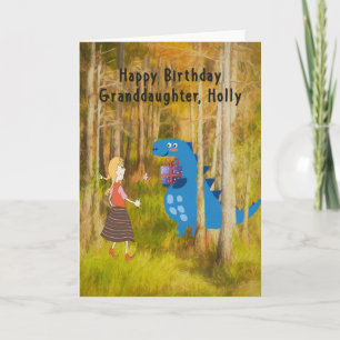 Invitation d'anniversaire Dino pour petite-fille s