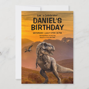 Invitation d'anniversaire dinosaure, Anniversaire 