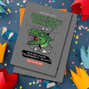 Invitation d'anniversaire dinosaure Fête d'anniver