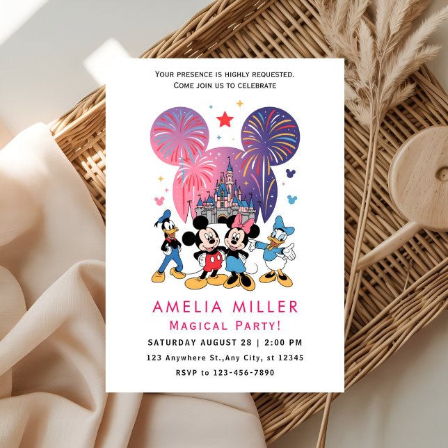 Invitation d'anniversaire Disney Magic | Mickey &  (Créateur téléchargé)