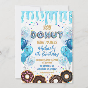 Invitation d'anniversaire Donut Invitation de fê