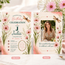 Invitation d'anniversaire Dragonfly Cosmos d'octob