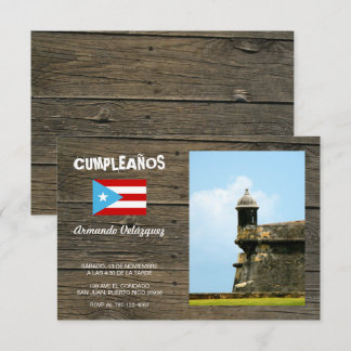 Invitation d'anniversaire Drapeau Céleste Porto Ri