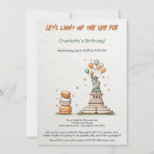 Invitation d'anniversaire du 4 juillet - Jolie Lib