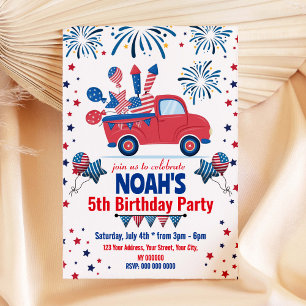 Invitation d'anniversaire du 4 juillet TOUT ÂGE