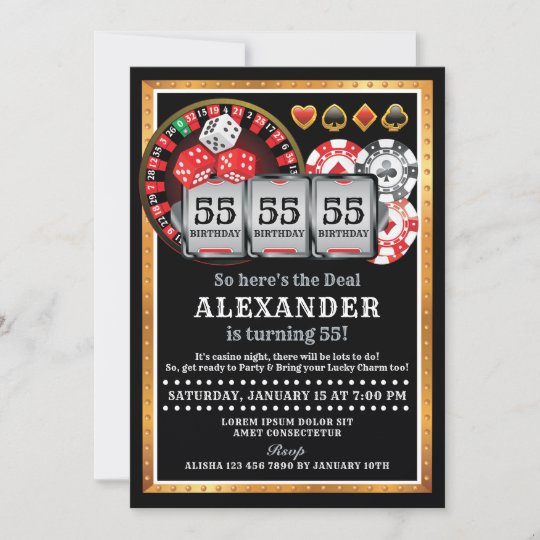Invitation D Anniversaire Du Casino Zazzle Fr