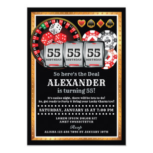 Invitations Faire Part Cartes Anniversaire Casino Zazzle Fr