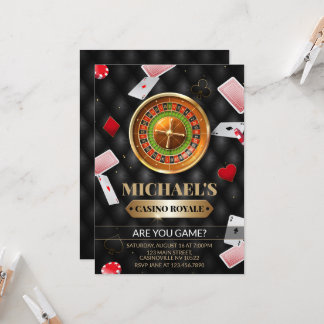 Invitation d'anniversaire du casino Royale