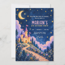 Invitation d'anniversaire du château de la princes
