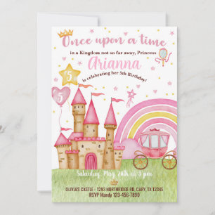 Invitation d'anniversaire du château du Royaume de