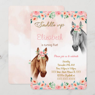 Invitation d'anniversaire du cheval
