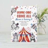 Invitation d'anniversaire du cirque | Invitation a