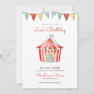Invitation d'anniversaire du Cirque vintage
