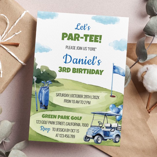 Invitation d'anniversaire du club de golf (Créateur téléchargé)