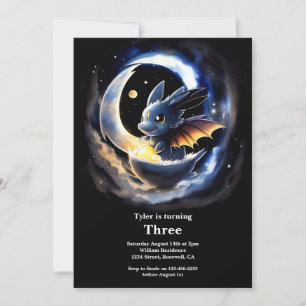 Invitation d'anniversaire du dragon
