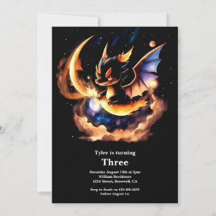 Invitation d'anniversaire du dragon