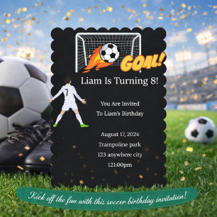 INVITATION D'ANNIVERSAIRE DU FOOTBALL POUR LES GAR