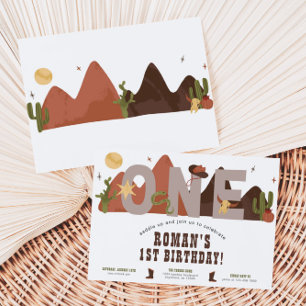 Invitation d'anniversaire du garçon Western Cowboy