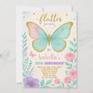 Invitation d'anniversaire du Jardin des papillons