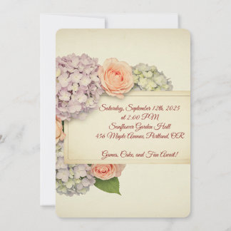 Invitation d'anniversaire du Jardin vintage