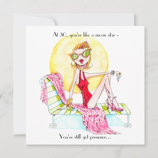 invitation d'anniversaire du Movie Star (Devant)