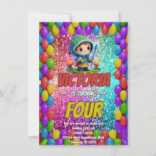 Invitation d'anniversaire du Mushroom Guardian pou