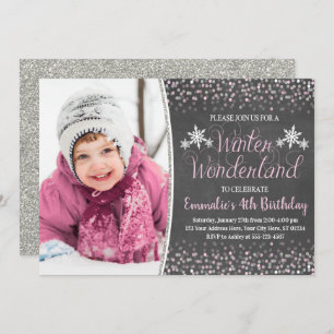 Invitation d'anniversaire du pays des merveilles