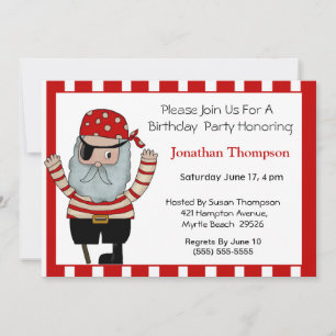 Invitation d'anniversaire du pirate