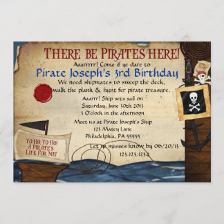Invitation d'anniversaire du Pirate