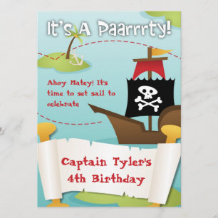 Invitation d'anniversaire du Pirate