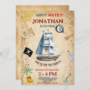 Invitation d'anniversaire du pirate